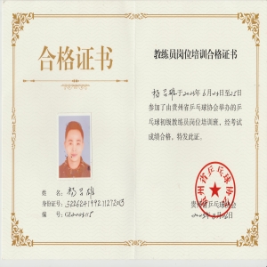 教练资质